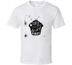 Hand Drawn Retro Poster With Lettering - Life Is Short Eat Dessert Fir