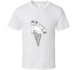 Funny Pug In A Waffle Cup Ice Cream On A Pink Background Love Is Sweet