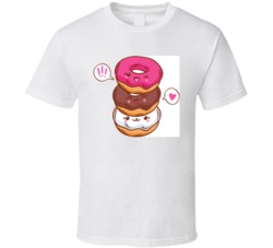 Group Of Three Cute Kawaii Donuts Good For T- Design T Shirt
