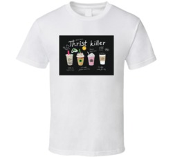 Coffees And Bubble Tea Illustration With Slogan T Shirt