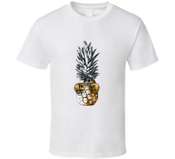 Exotic Gold Tropical Pineapple In A Sunglasses Hello Summer - Letterin