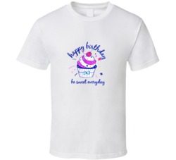 Cupcake Vector For Girl T- Print Design T Shirt