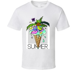 Illustration Of Summer  Holiday In The Form Of  Tropical  Ice Cream Pr