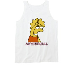 Lisa Simpson Antisocial Loser Sign Tv Show Fan Tanktop Lisa Simpson Antisocial Loser Sign Tv Show Fan Tanktop