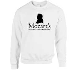 Mozart's Bakery Popular Restaurant Piano Cafe Crewneck Sweatshirt Mozart's Bakery Popular Restaurant Piano Cafe Crewneck Sweatshirt