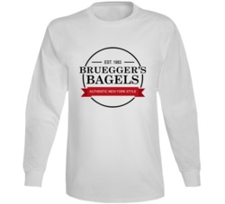 Bruegger's Restaurant Popular Restaurant Bagel Shop Long Sleeve