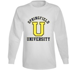 Springfield University Fictional University Tv Lover Long Sleeve Springfield University Fictional University Tv Lover Long Sleeve
