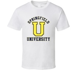Springfield University Fictional University Tv Lover T Shirt Springfield University Fictional University Tv Lover T Shirt