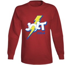 Jolt Cola First Carbonated Energy Drink Favorite Cola Long Sleeve Jolt Cola First Carbonated Energy Drink Favorite Cola Long Sleeve