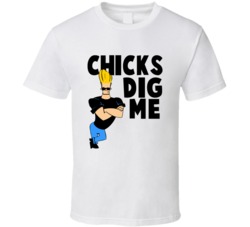 Johnny Bravo Chicks Dig Me Vintage Cartoon Lovers T Shirt