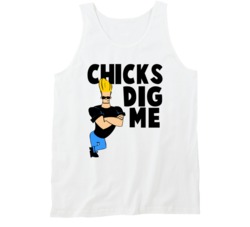 Johnny Bravo Chicks Dig Me Vintage Cartoon Lovers Tanktop