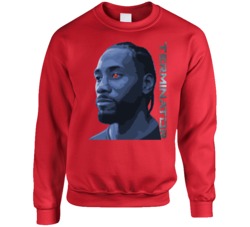 Kawhi Leonard Terminator La Los Angeles Basketball Sports Fan Crewneck Kawhi Leonard Terminator La Los Angeles Basketball Sports Fan Crewneck
