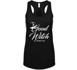 Good Witch Just Kidding I'm Bad Too Funny Halloween Party Womens Tankt Good Witch Just Kidding I'm Bad Too Funny Halloween Party Womens Tankt