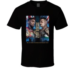 Anthony Joshua Vs Andy Ruiz Boxing Fan Distressed Look Fight Poster T 