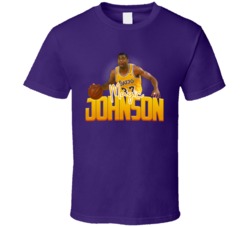 Magic Johnson Los Angeles Basketball Retro T Shirt Magic Johnson Los Angeles Basketball Retro T Shirt