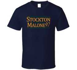 John Stockton Karl Malone 1997 Utah Basketball Fan T Shirt John Stockton Karl Malone 1997 Utah Basketball Fan T Shirt