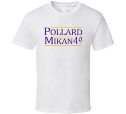 Jim Pollard George Mikan 1949 Los Angeles L Basketball Sports Fan T Sh Jim Pollard George Mikan 1949 Los Angeles L Basketball Sports Fan T Sh