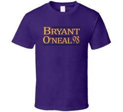 Bryant O'neal 1998 Los Angeles L Basketball Fan T Shirt Bryant O'neal 1998 Los Angeles L Basketball Fan T Shirt