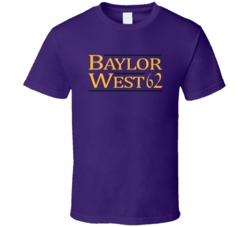 Elgin Baylor Jerry West 1962 Los Angeles L Basketball Fan T Shirt Elgin Baylor Jerry West 1962 Los Angeles L Basketball Fan T Shirt