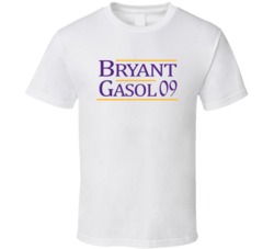 Bryant Gasol 2009 Los Angeles L Basketball Sports Fan T Shirt Bryant Gasol 2009 Los Angeles L Basketball Sports Fan T Shirt