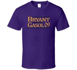 Bryant Gasol 2009 Los Angeles L Basketball Fan T Shirt Bryant Gasol 2009 Los Angeles L Basketball Fan T Shirt
