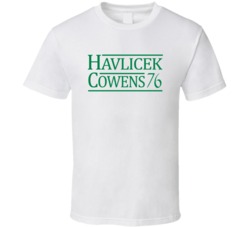 John Havlicek Dave Cowens 1976 Boston Basketball Sports Fan T Shirt John Havlicek Dave Cowens 1976 Boston Basketball Sports Fan T Shirt