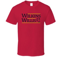 Dominique Wilkins Kevin Willis 1992 Atlanta Basketball Fan T Shirt Dominique Wilkins Kevin Willis 1992 Atlanta Basketball Fan T Shirt