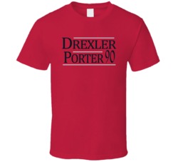 Clyde Drexler Terry Porter 1990 Portland Basketball Fan T Shirt Clyde Drexler Terry Porter 1990 Portland Basketball Fan T Shirt