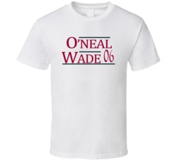Shaquille O'neal Dwyane Wade 2006 Miami Basketball Sports Fan T Shirt Shaquille O'neal Dwyane Wade 2006 Miami Basketball Sports Fan T Shirt