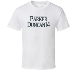 Tony Parker Tim Duncan 2014 San Antonio Basketball Sports Fan T Shirt Tony Parker Tim Duncan 2014 San Antonio Basketball Sports Fan T Shirt
