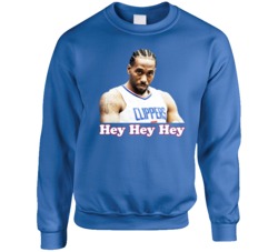 Kawhi Leonard Hey Hey Hey La Los Angeles Basketball Player Fan Crewnec Kawhi Leonard Hey Hey Hey La Los Angeles Basketball Player Fan Crewnec