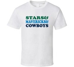Dallas Hockey Basketball Football Sports Teams Mashup Fan T Shirt
