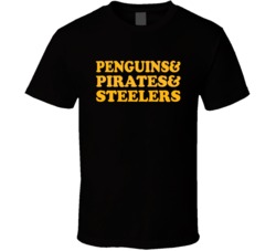 Pittsburgh Hockey Baseball Football Sports Teams Mashup Fan T Shirt