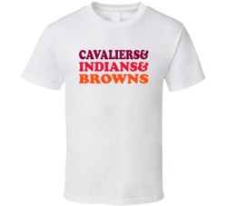 Cleveland Basketball Baseball Football Sports Teams Mashup Fan T Shirt