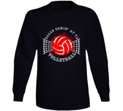Balls Comin' At Ya Volleyball Team Funny Team Name Sports Fan Long Sle