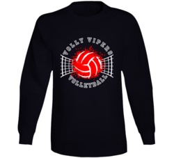 Volley Vipers Volleyball Team Funny Team Name Sports Fan Long Sleeve