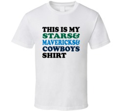 This Is My Dallas Hockey Basketball Football Sports Teams Mashup Fan T