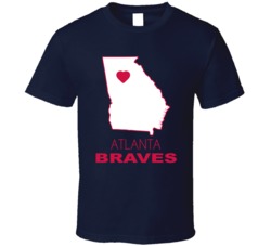 Atlanta Georgia Baseball Team State Love Fan T Shirt Atlanta Georgia Baseball Team State Love Fan T Shirt