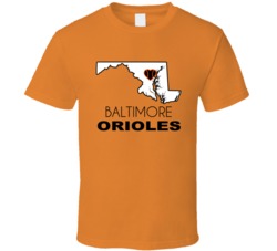 Baltimore Maryland Baseball Team State Love Fan T Shirt Baltimore Maryland Baseball Team State Love Fan T Shirt