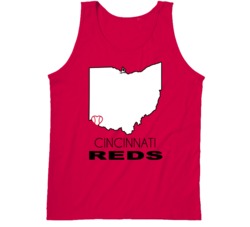 Cincinnati Ohio Baseball Team State Love Fan Tanktop Cincinnati Ohio Baseball Team State Love Fan Tanktop