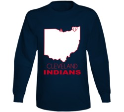 Cleveland Ohio Baseball Team State Love Fan Long Sleeve Cleveland Ohio Baseball Team State Love Fan Long Sleeve