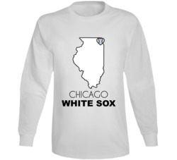 Chicago W Illinois Baseball Team State Love Fan Long Sleeve Chicago W Illinois Baseball Team State Love Fan Long Sleeve