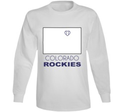 Denver Colorado Baseball Team State Love Fan Long Sleeve Denver Colorado Baseball Team State Love Fan Long Sleeve