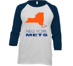 New York M Baseball Team State Love Fan Raglan T Shirt