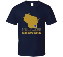 Milwaukee Wisconsin Baseball Team State Love Fan T Shirt