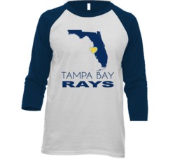 Tampa Bay Florida Baseball Team State Love Fan Raglan T Shirt