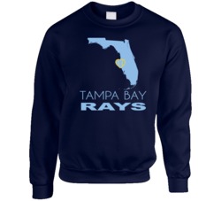 Tampa Bay Florida Baseball Team State Love Fan Crewneck Sweatshirt