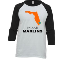 Miami Florida Baseball Team State Love Fan Raglan T Shirt
