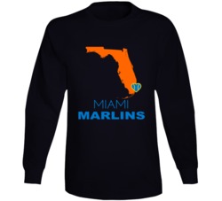 Miami Florida Baseball Team State Love Fan Long Sleeve