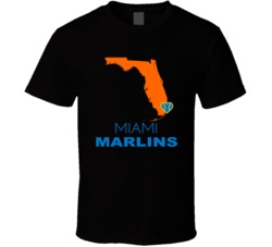 Miami Florida Baseball Team State Love Fan T Shirt
